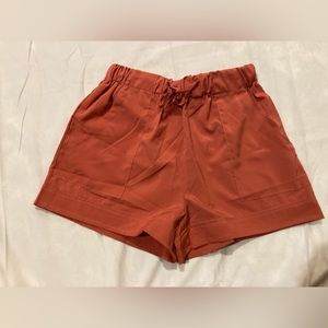 Never Worn Pink Knot Front Tie Shorts